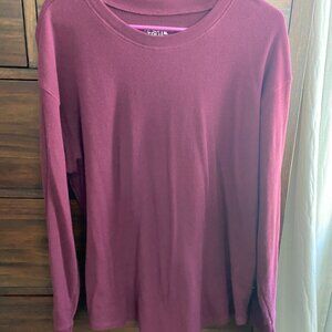 Time & Tru burgundy longsleeve top